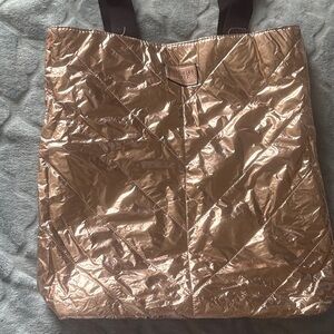Victoria secret  Metallic rose Gold Tote Bag